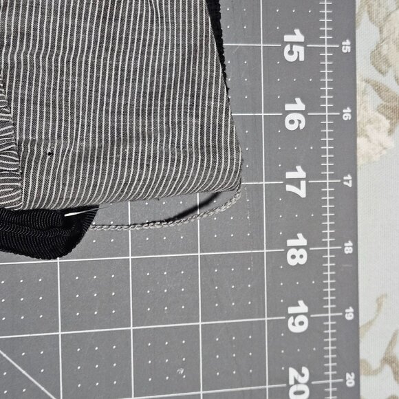 Whimsical Goth Victorian Preppy B W Striped Skirt Lace Hem Tie Waist Retro - Picture 8 of 12